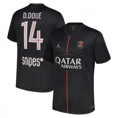 Jalkapallo Peliasut Paris Saint-Germain D. Doue 14 Jordan Neljäs Pelipaita 2025-26 Lyhythihainen